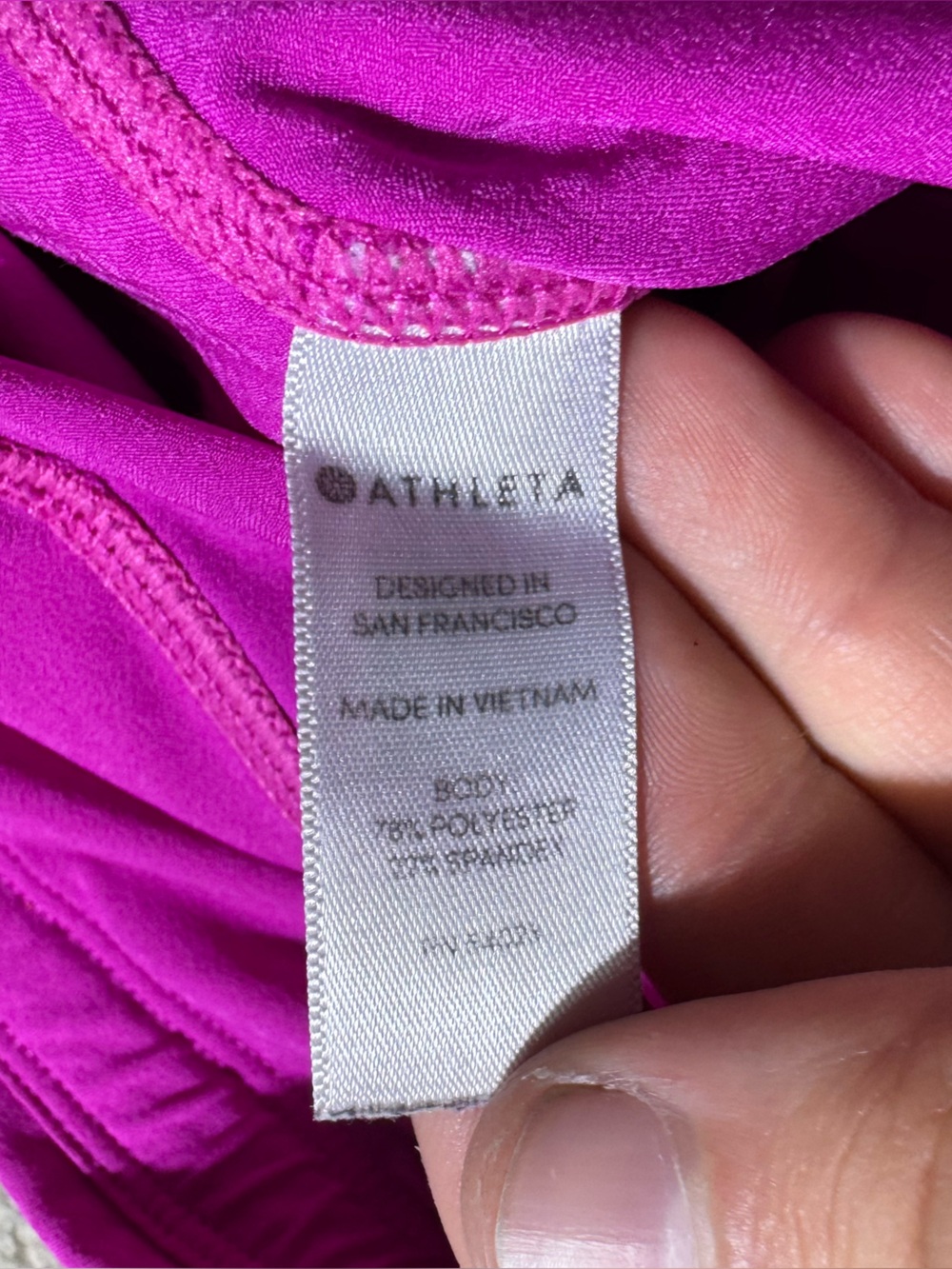 Athleta Leggings Womens Small Magenta Cropped Mid Rise Stretch Athleisure Gym - Picture 5 of 12